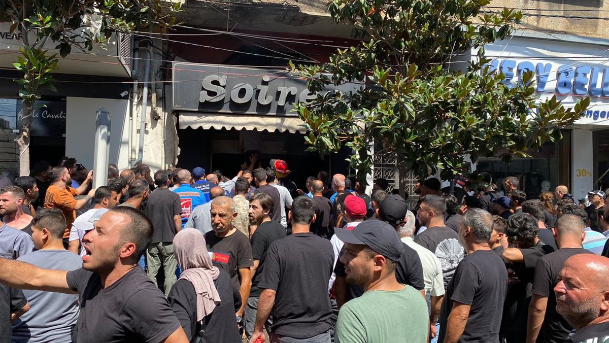 حريق في سوق النبطية 2