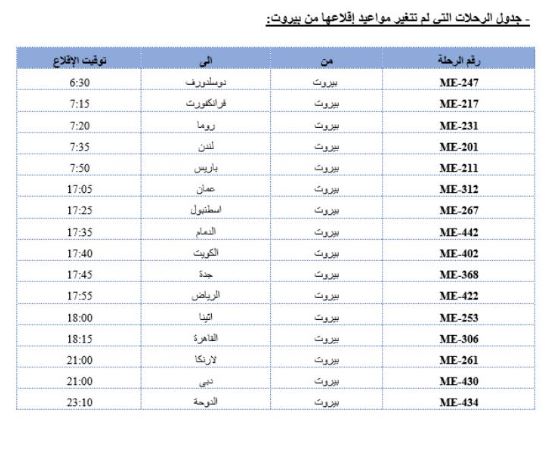 بسبب التشييع... طيران الشرق الأوسط يعدل مواعيد رحلاته الأحد