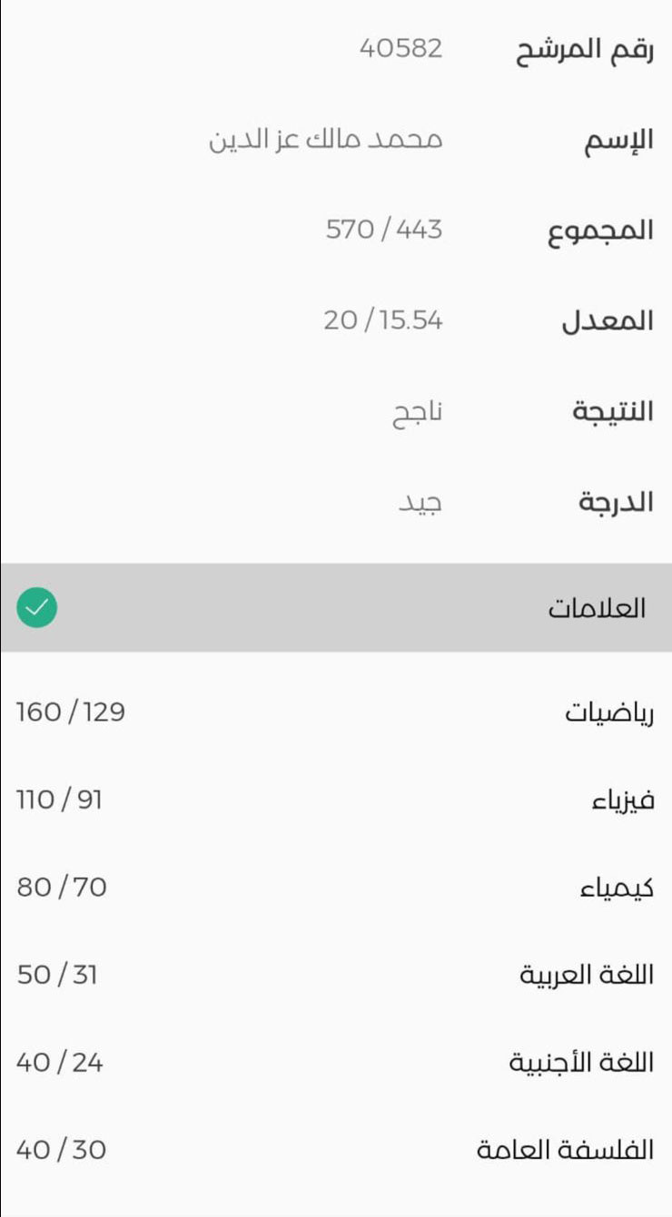 تهنئة لإبن مدينة صور الطالب محمد مالك عزالدين درجة جيد في العلوم العامة