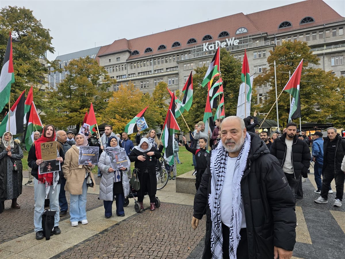 وقفة تضامنية حاشدة في برلين ضد الإبادة الجماعية في فلسطين
