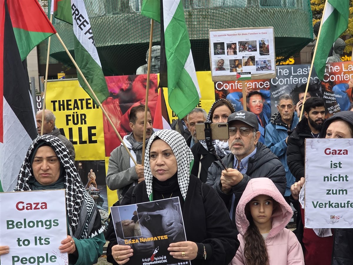 وقفة تضامنية حاشدة في برلين ضد الإبادة الجماعية في فلسطين
