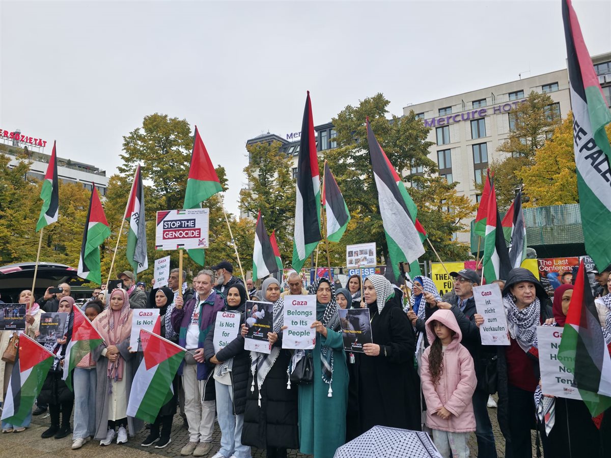 وقفة تضامنية حاشدة في برلين ضد الإبادة الجماعية في فلسطين