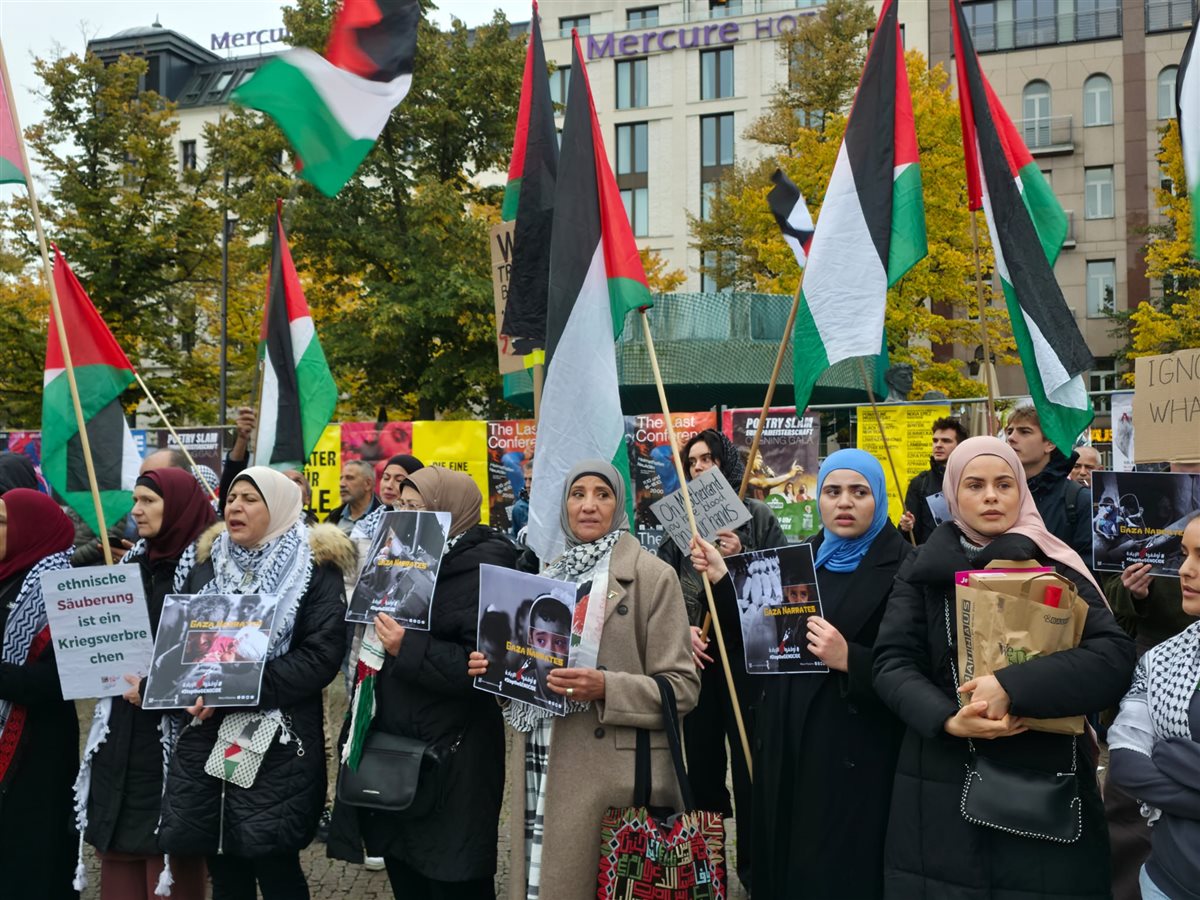 وقفة تضامنية حاشدة في برلين ضد الإبادة الجماعية في فلسطين