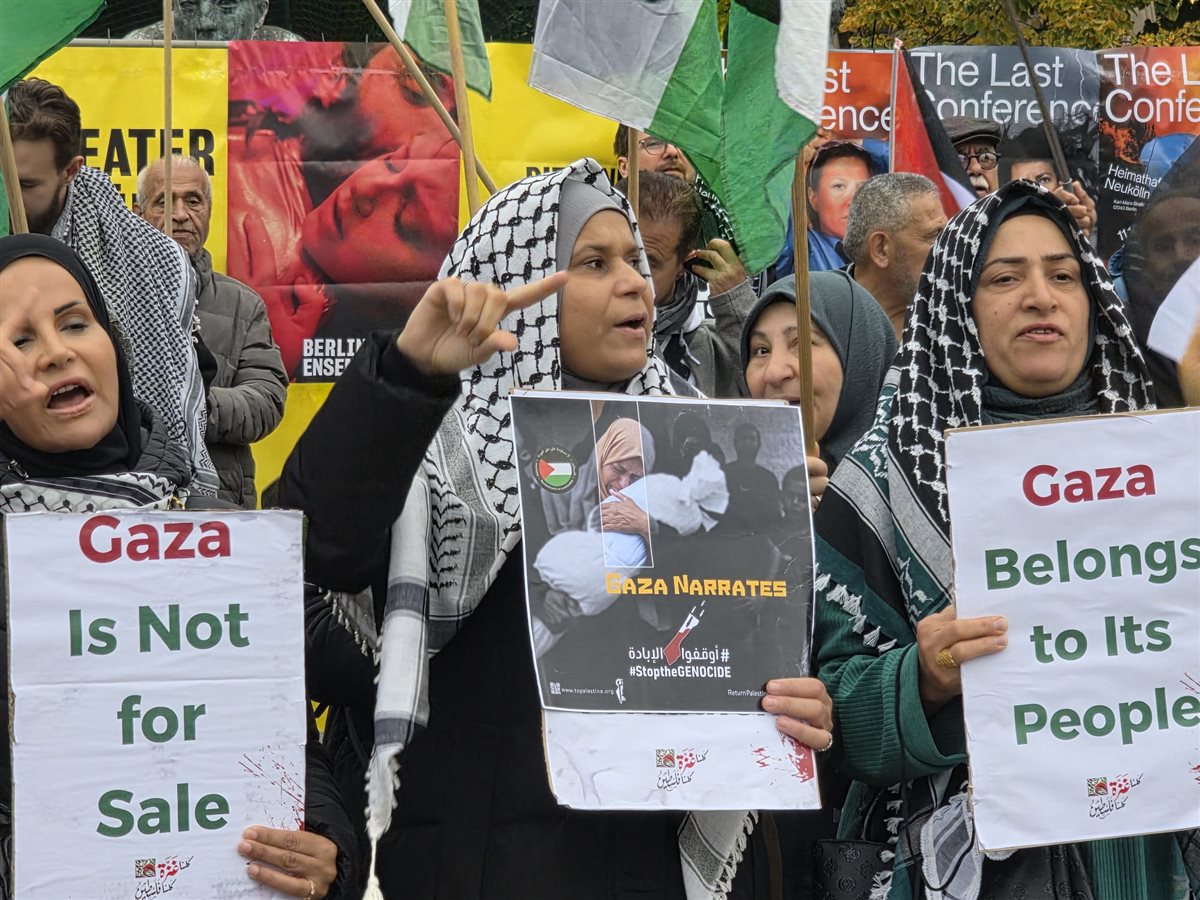 وقفة تضامنية حاشدة في برلين ضد الإبادة الجماعية في فلسطين