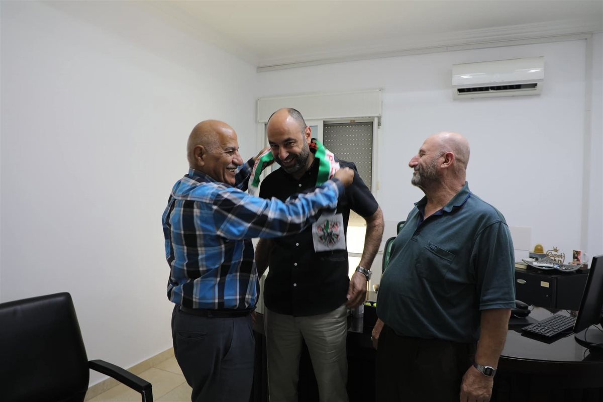 الرئيس علي نعمة يستقبل وفدا من الإتحاد الفلسطيني لكرة القدم - الشتات لبنان