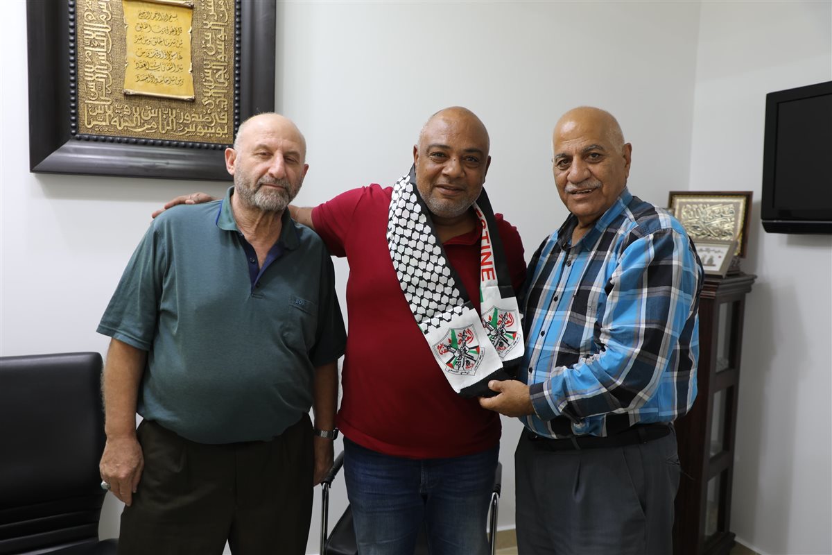 الرئيس علي نعمة يستقبل وفدا من الإتحاد الفلسطيني لكرة القدم - الشتات لبنان