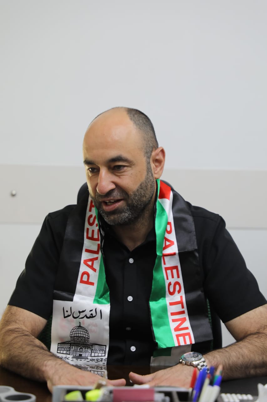 الرئيس علي نعمة يستقبل وفدا من الإتحاد الفلسطيني لكرة القدم - الشتات لبنان