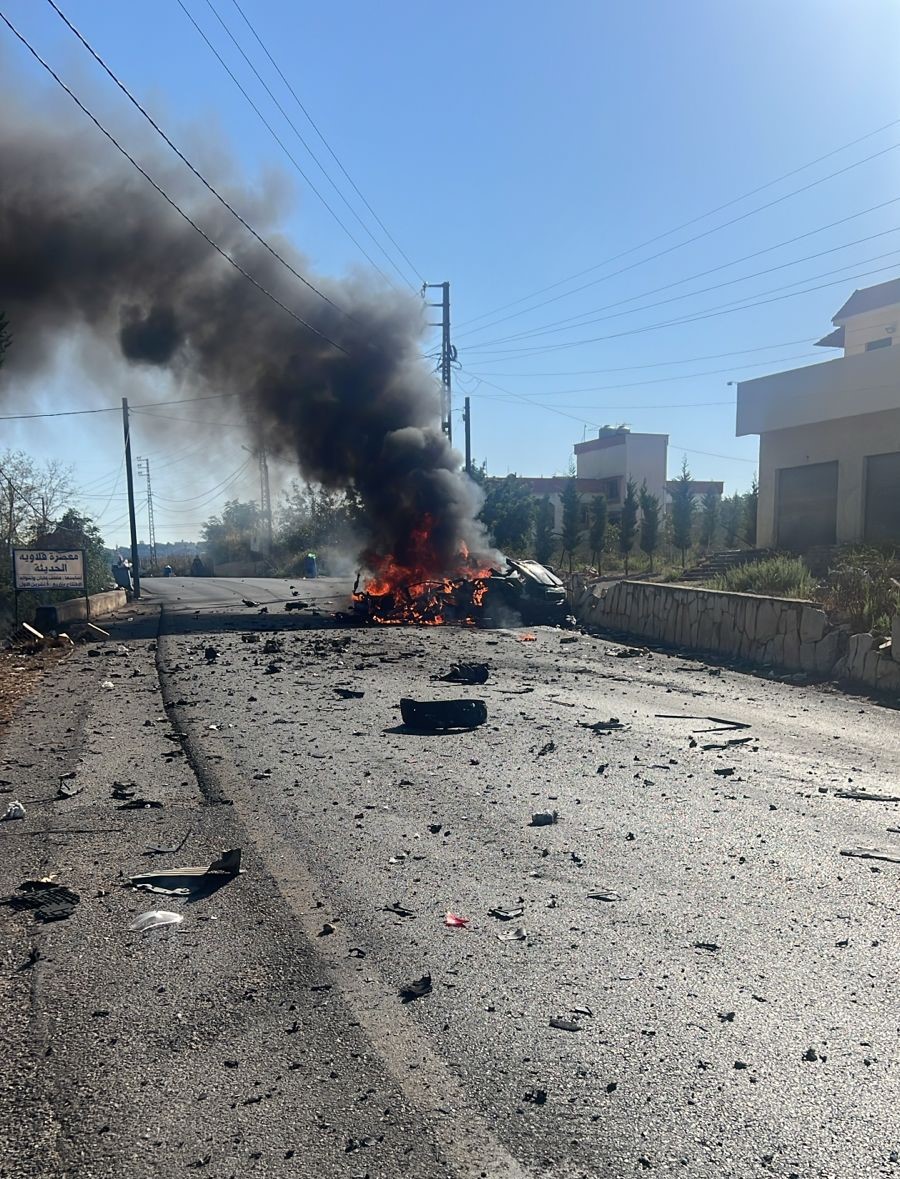 ارتقاء مواطن في استهداف سيارة في بلدة قلاويه!