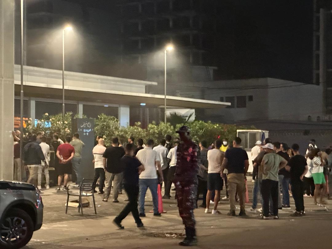 حريق ليلي في مطعم (أم شريف) اللبناني فرع أبيدجان