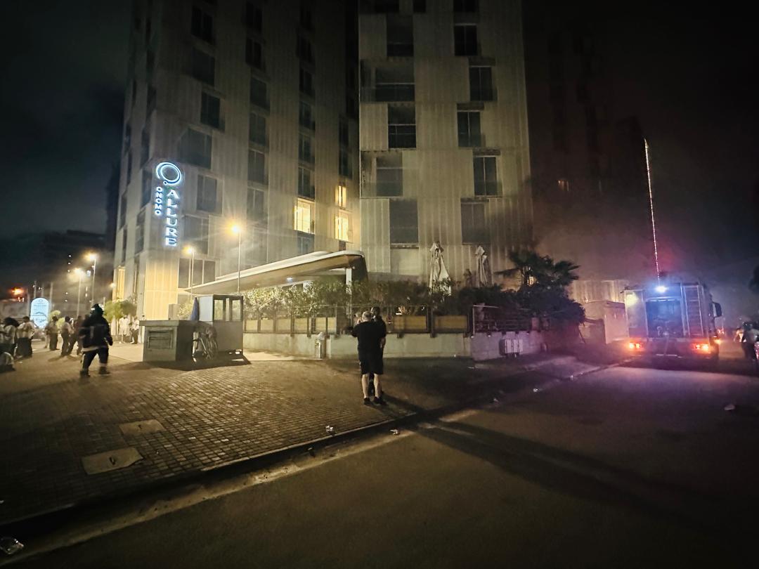 حريق ليلي في مطعم (أم شريف) اللبناني فرع أبيدجان