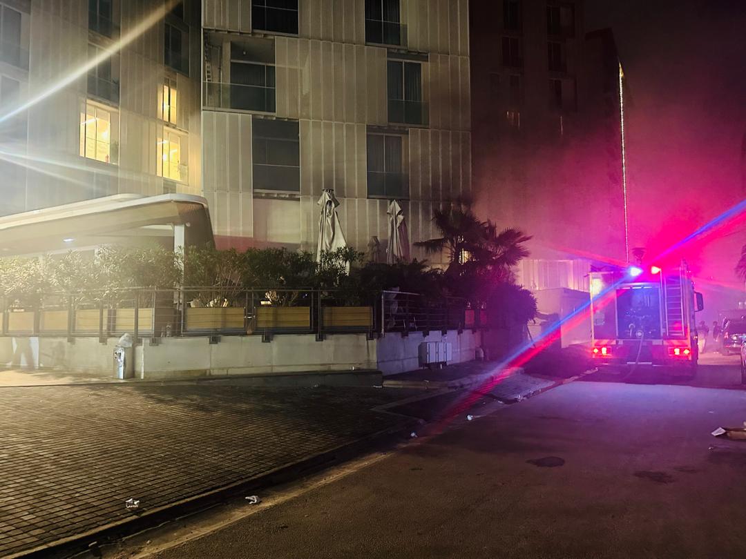 حريق ليلي في مطعم (أم شريف) اللبناني فرع أبيدجان