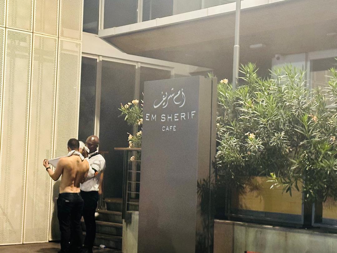 حريق ليلي في مطعم (أم شريف) اللبناني فرع أبيدجان