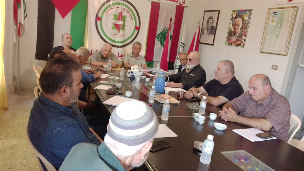 قيادة العمل اليومي لاتحاد نقابات عمال فلسطين فرع لبنان تعقد اجتماعها الدوري في صيدا