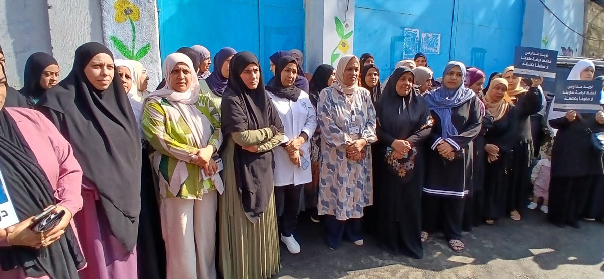 إعتصام في مخيم البرج الشمالي رفضا لتدهور التعليم وسياسة الأونروا في الدمج والاكتظاظ