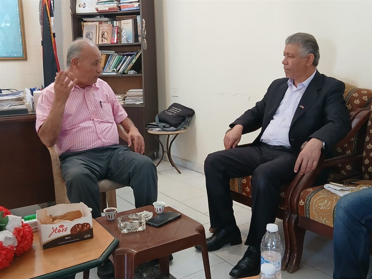 اتحاد نقابات عمال فلسطين فرع لبنان يبحث مع جبهة النضال الشعبي الفلسطيني في لبنان سبل تعزيز العمل النقابي والوطني المشترك