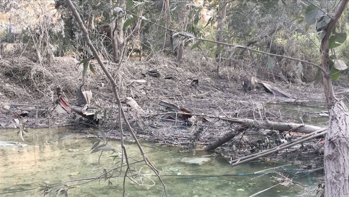 تضرر عدد من الاستراحات وانسداد مجرى الليطاني بسبب الغارات على طيرفلسيه