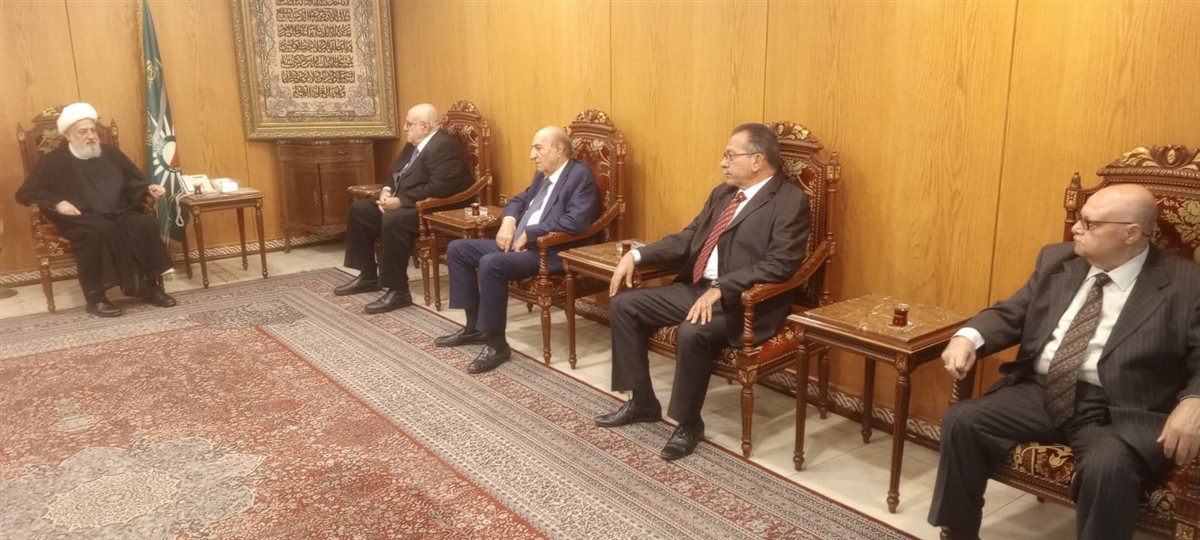 العلامة الخطيب استقبل العميد حمدان ووفد الهيئة الوطنية للعلوم والبحوث