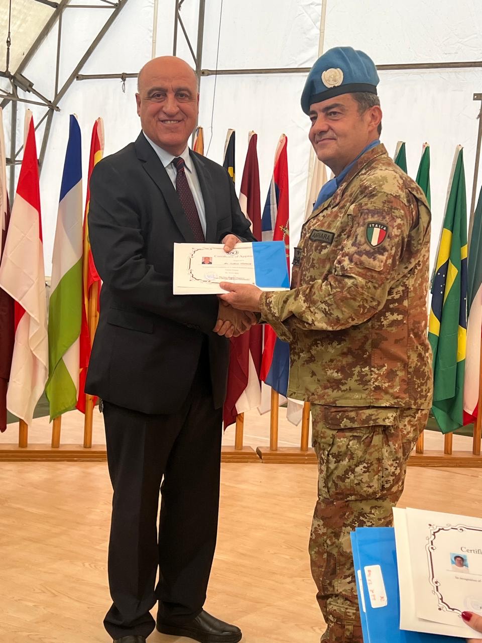 تكريم الإعلامي سلطان سليمان في احتفال استقلال نقابة موظفي اليونيفيل