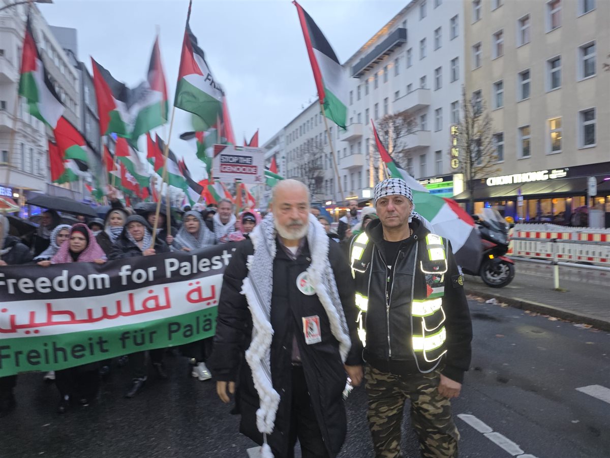 تظاهرة حاشدة في برلين تضامنا مع فلسطين