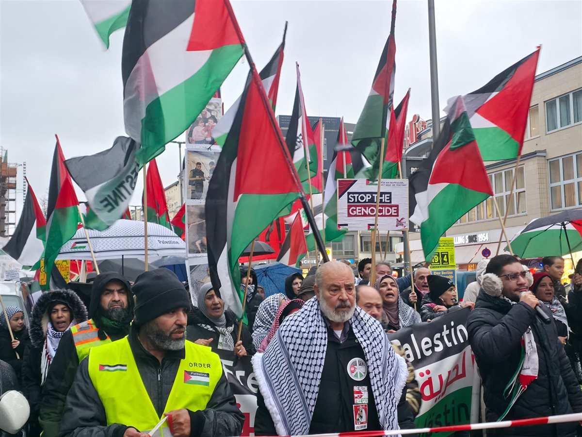 تظاهرة حاشدة في برلين تضامنا مع فلسطين