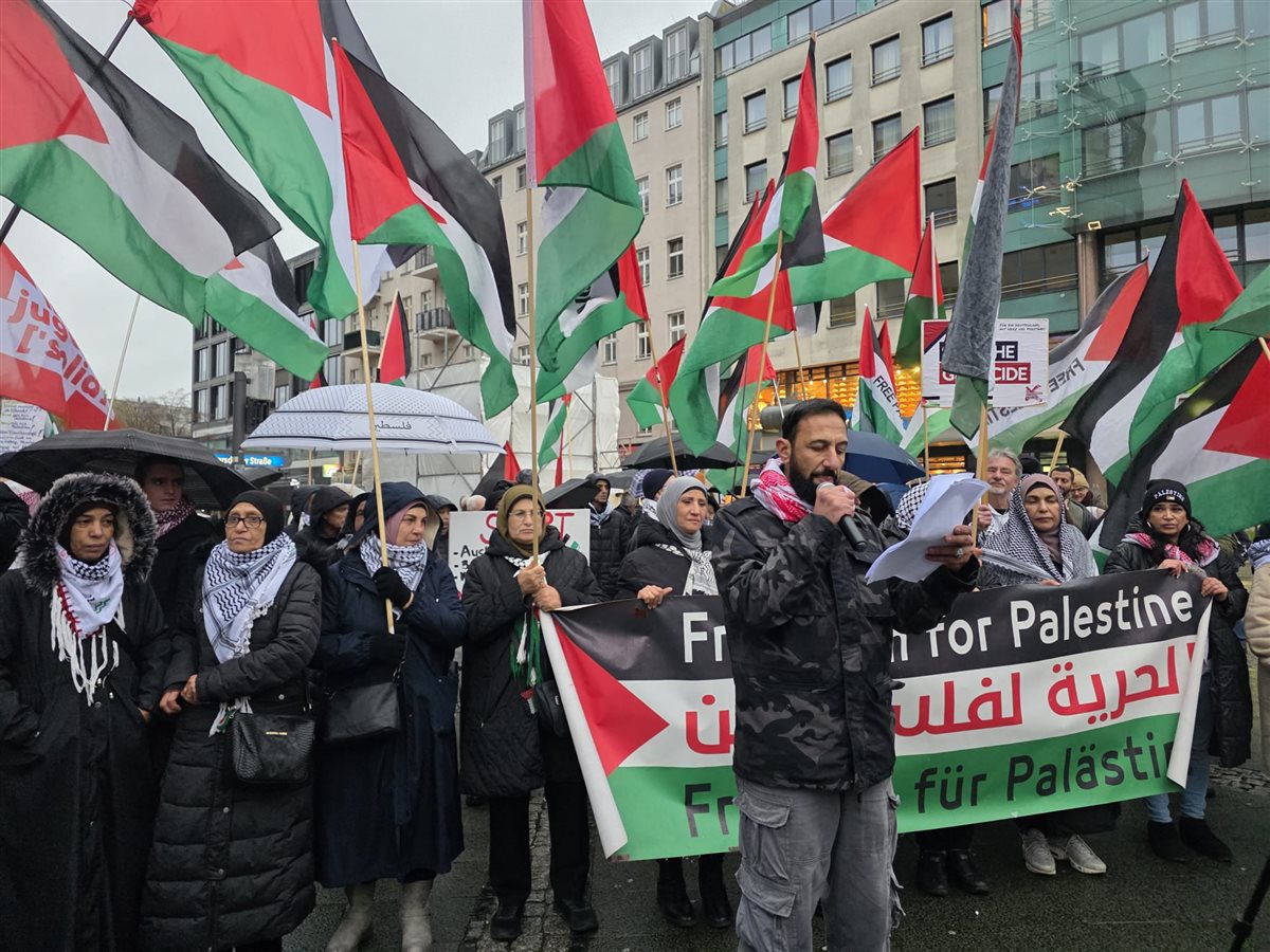 تظاهرة حاشدة في برلين تضامنا مع فلسطين