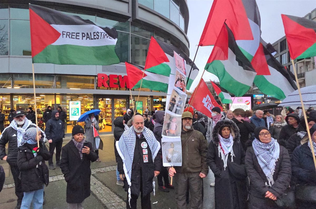 تظاهرة حاشدة في برلين تضامنا مع فلسطين