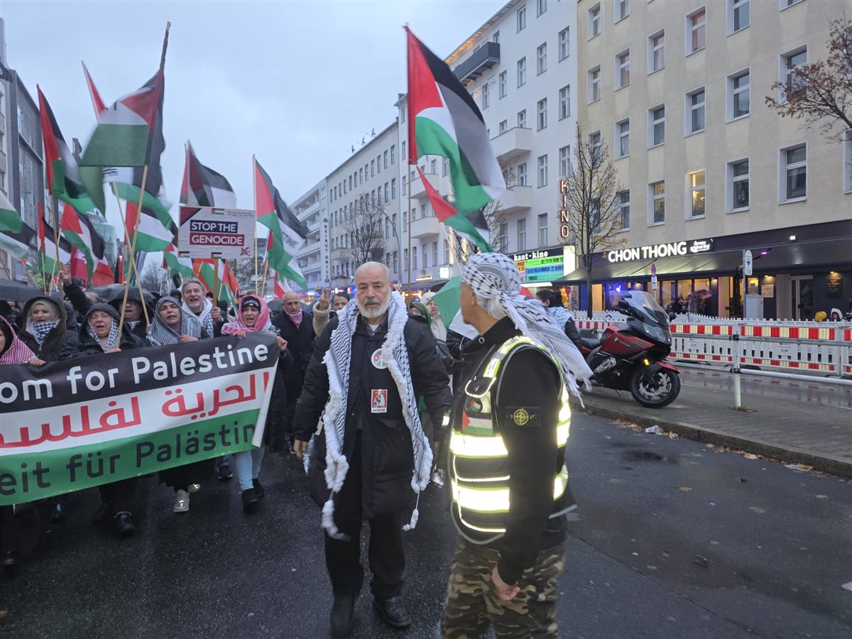 تظاهرة حاشدة في برلين تضامنا مع فلسطين