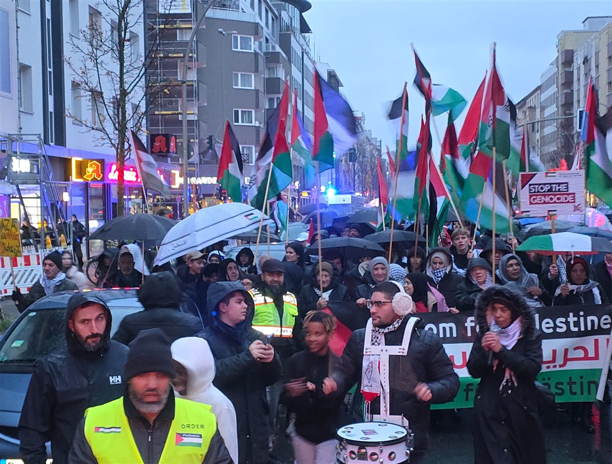 تظاهرة حاشدة في برلين تضامنا مع فلسطين