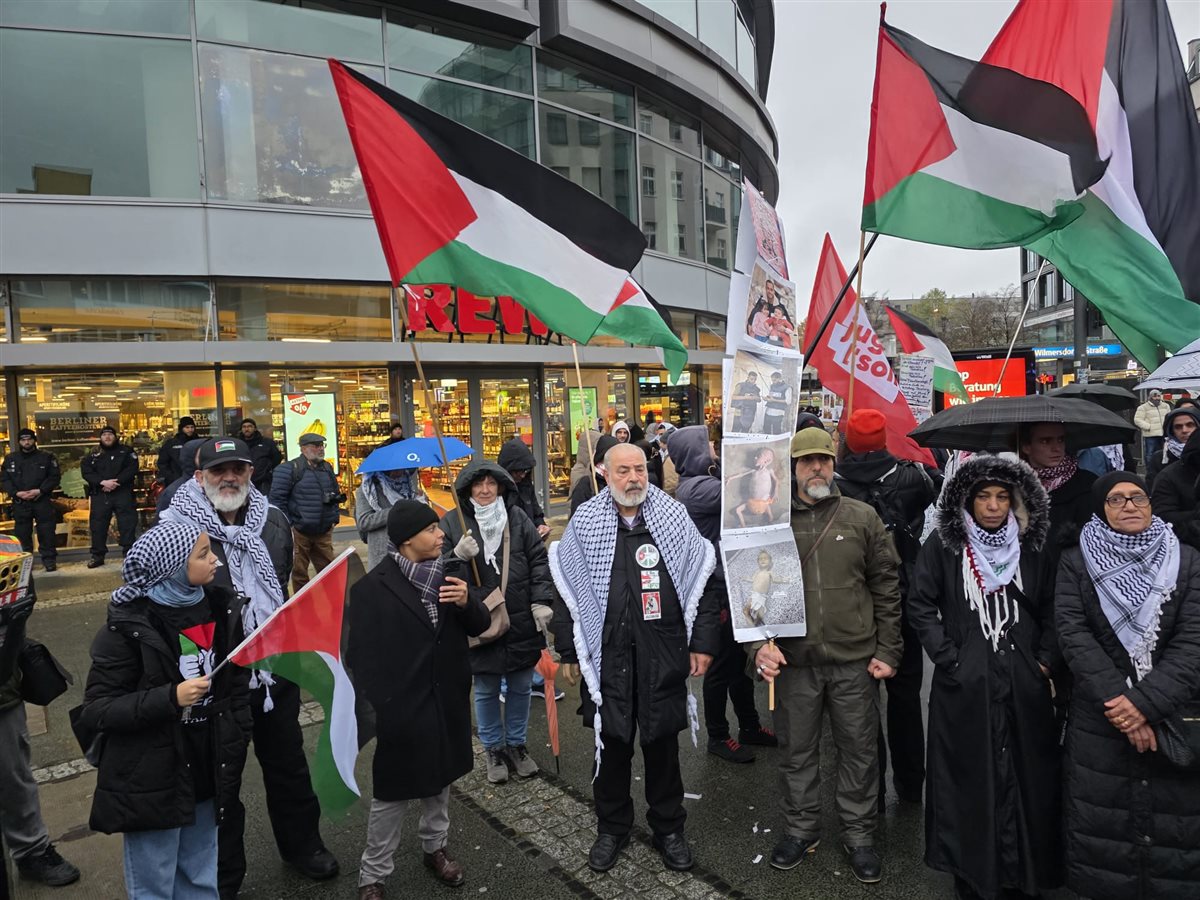 تظاهرة حاشدة في برلين تضامنا مع فلسطين