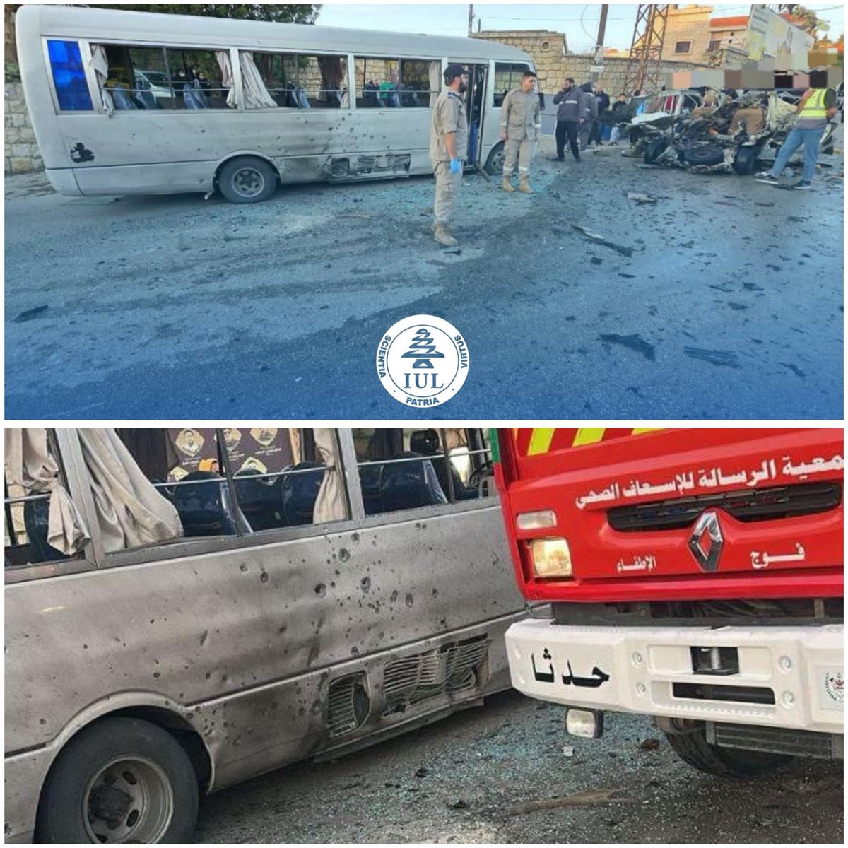 بعد اصابة عدد من طلابها خلال استهداف الطيري صباحا .... الجامعة الاسلامية في صور تدين وتستنكر تعريض حياة الطلاب للخطر