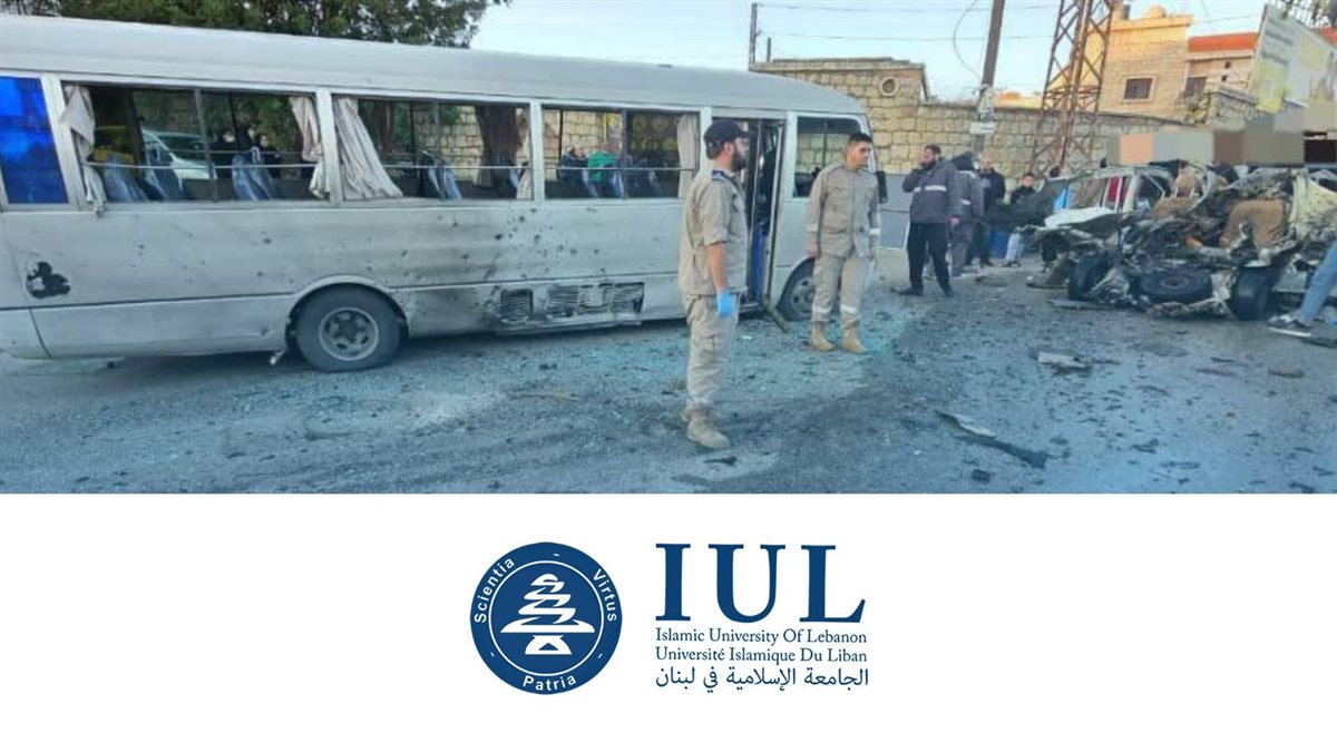 بعد اصابة عدد من طلابها خلال استهداف الطيري صباحا .... الجامعة الاسلامية في صور تدين وتستنكر تعريض حياة الطلاب للخطر