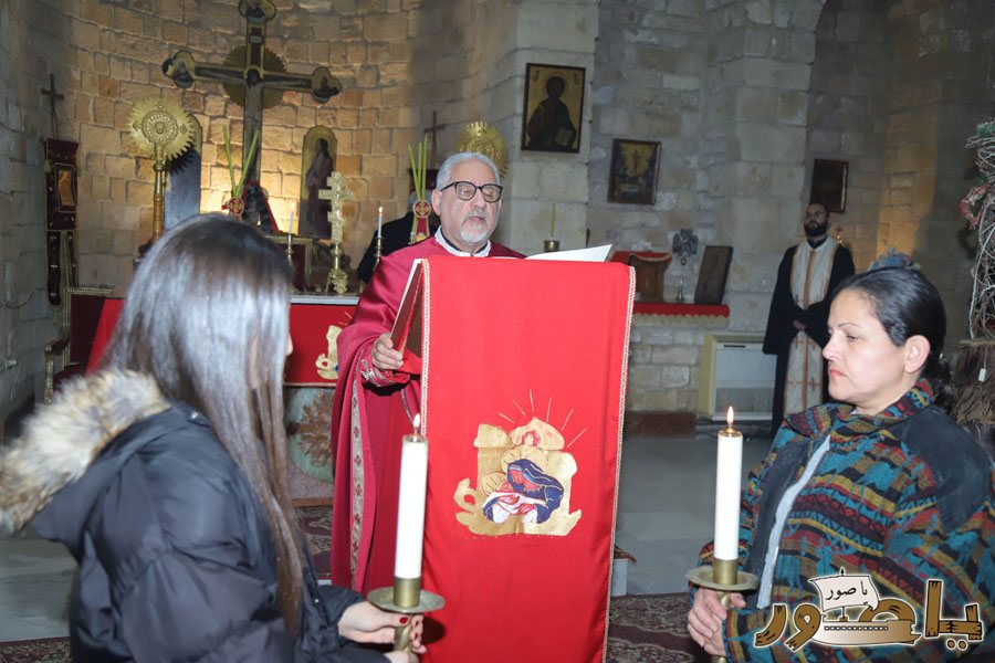 قداس ليلة الميلاد المجيد في كاتدرائية القديس توما الرسول للروم الملكيين الكاثوليك في صور