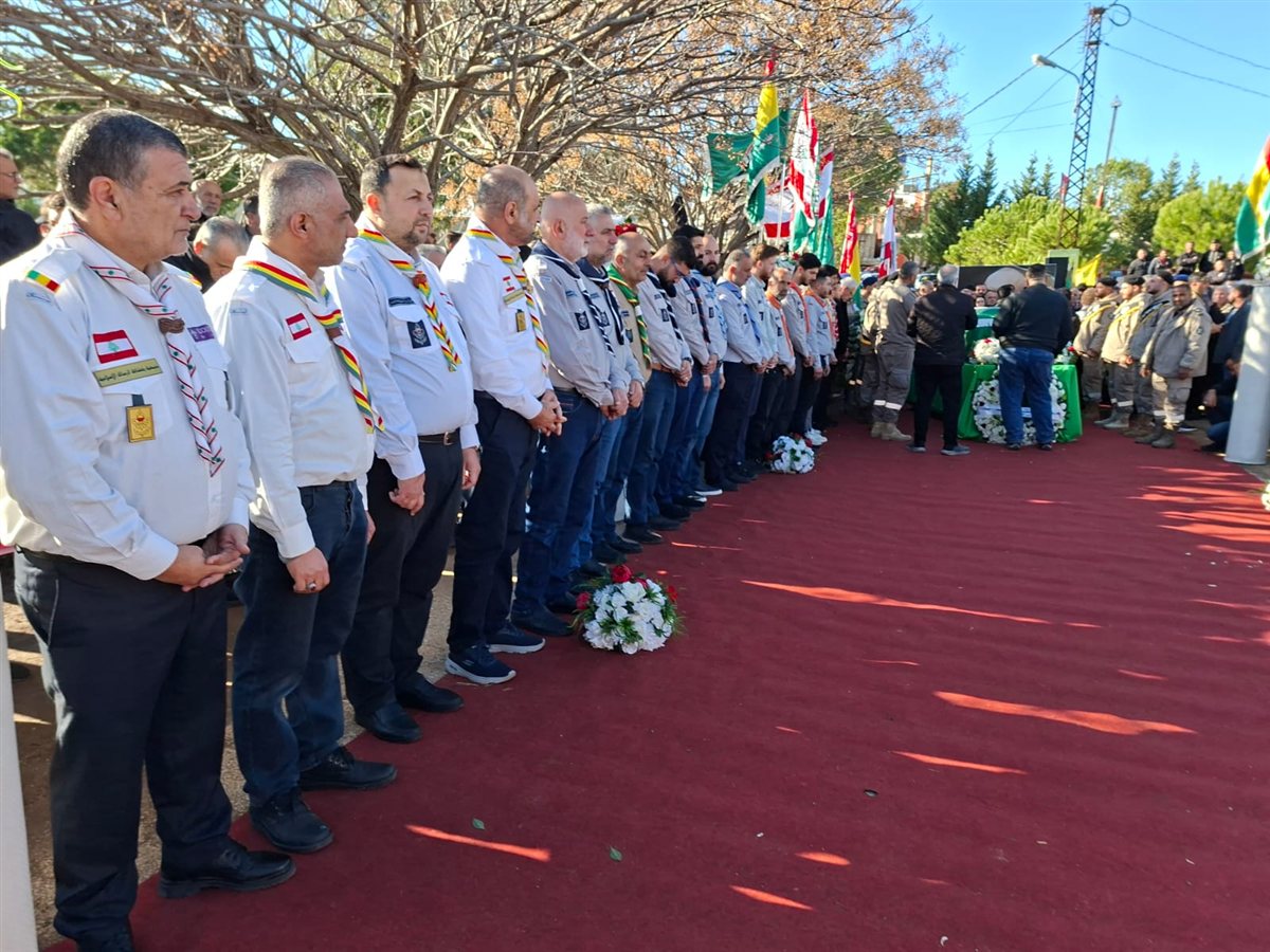 حركة أمل تودع رئيس جمعية رواد الرسالة الإسلامية وعضو المجلس الاستشاري المفوض العام الأسبق لجمعية كشافة الرسالة الاسلامية القائد الرسالي حسن حمدان بمأتم مهيب في بلدة أرنون