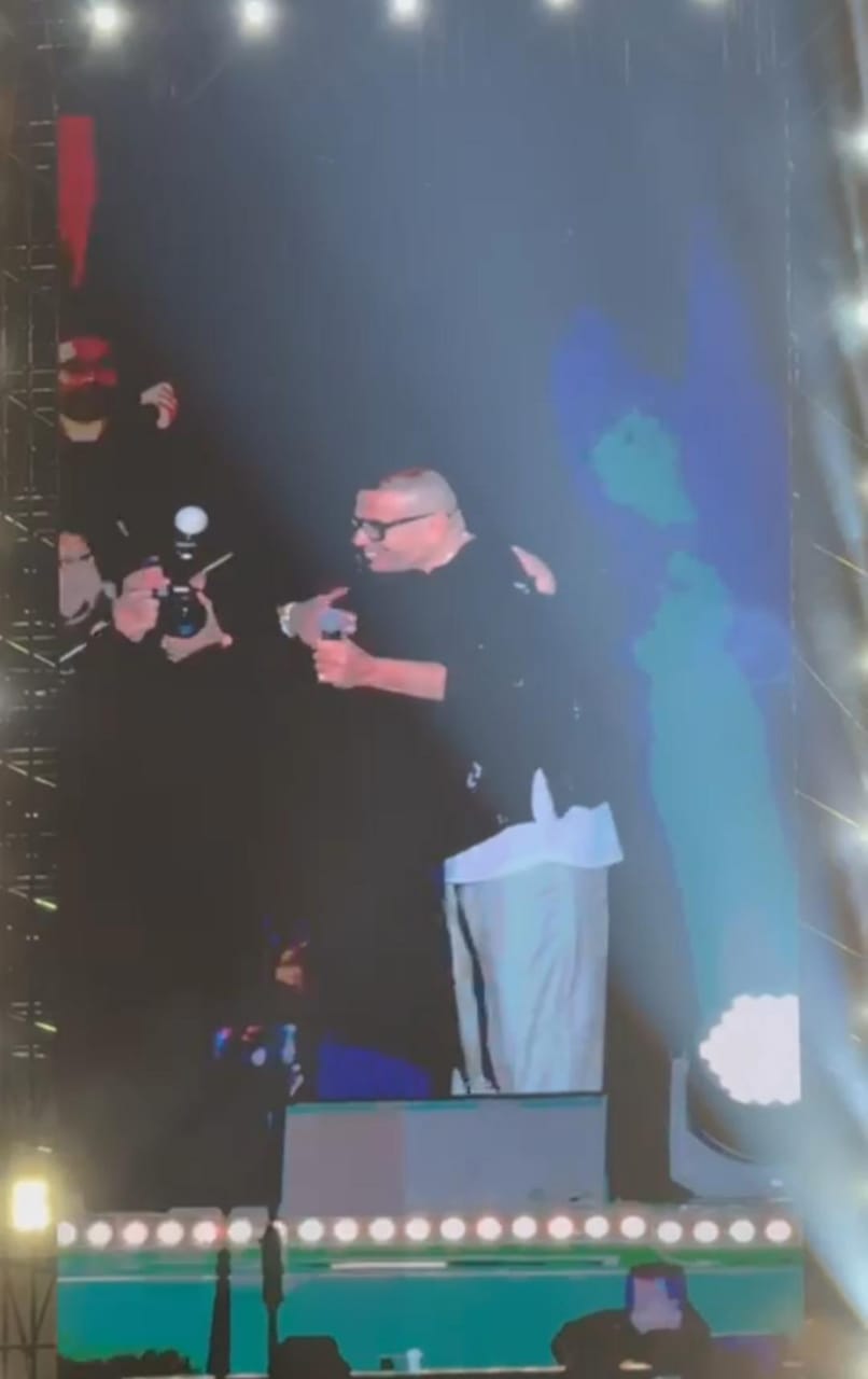 سرقت الأضواء.. جنا ابنة عمرو دياب تشاركه حفله (صور)