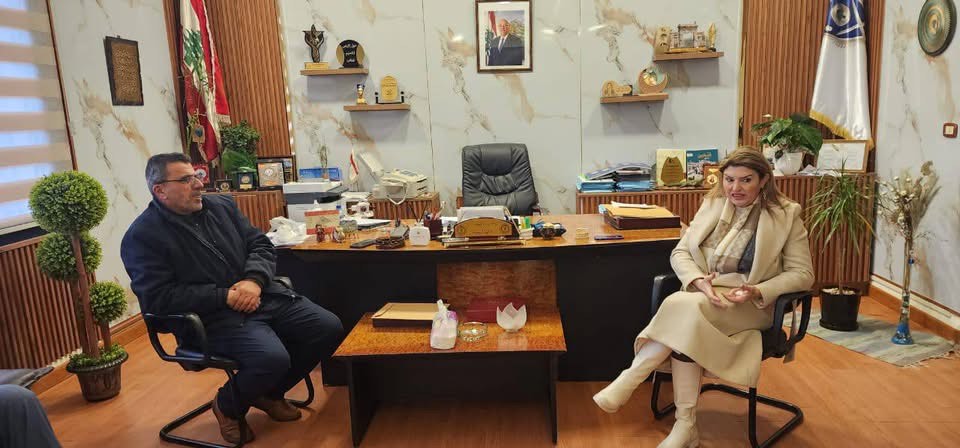 وفد رابطة مخاتير قضاء النبطية يزور محافظ النبطية بالإنابة للتعارف وتعزيز التعاون