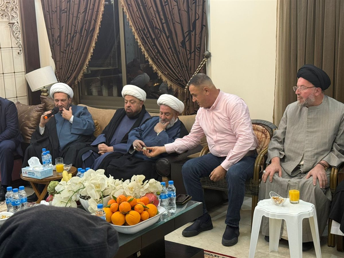 أمسية ثقافية ودينية في الحوش بمناسبة ولادة الأقمار الهاشمية في شهر شعبان المعظم بحضور سماحة العلامة الشيخ علي بحسون