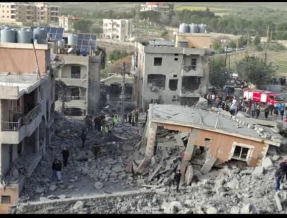 العدوان الجوي الإسرائيلي يخلف دمارا واسعا ويشرد عشرات العائلات في كفرتبنيت والنبطية