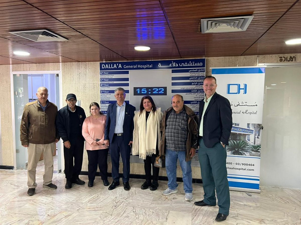 وفد اتحاد نقابات عمال فلسطين فرع لبنان يزور إدارة مستشفى دلاعة