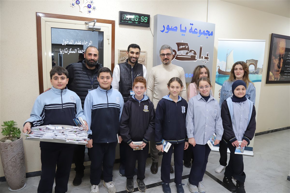 وفد من طلاب مدرسة صور الدولية TCS زار مجموعة يا صور مهنئا بحلول شهر رمضان المبارك