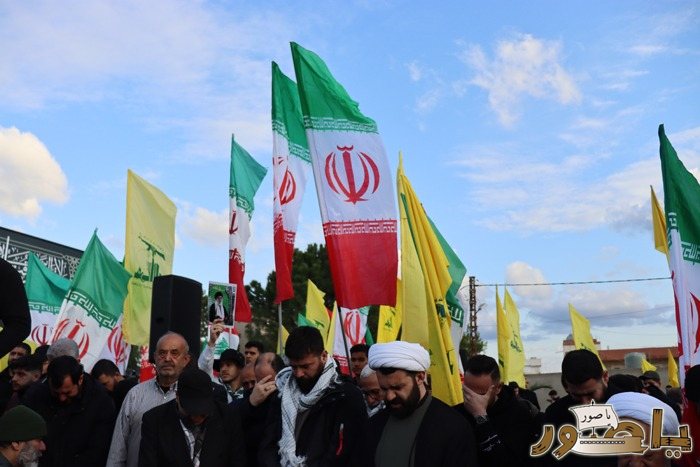 وقفة تضامنية ومسيرة حاشدة في دير قانون النهر تعظيما لشهادة الامام الخامنئي ونصرة للجمهورية الاسلامية