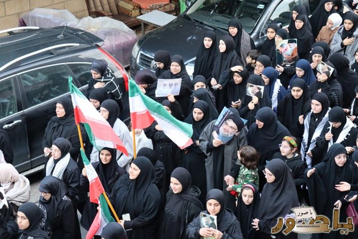 وقفة تضامنية ومسيرة حاشدة في دير قانون النهر تعظيما لشهادة الامام الخامنئي ونصرة للجمهورية الاسلامية