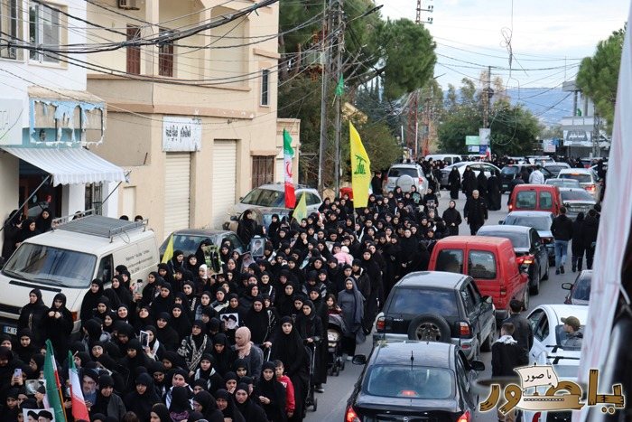 وقفة تضامنية ومسيرة حاشدة في دير قانون النهر تعظيما لشهادة الامام الخامنئي ونصرة للجمهورية الاسلامية