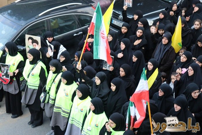 وقفة تضامنية ومسيرة حاشدة في دير قانون النهر تعظيما لشهادة الامام الخامنئي ونصرة للجمهورية الاسلامية