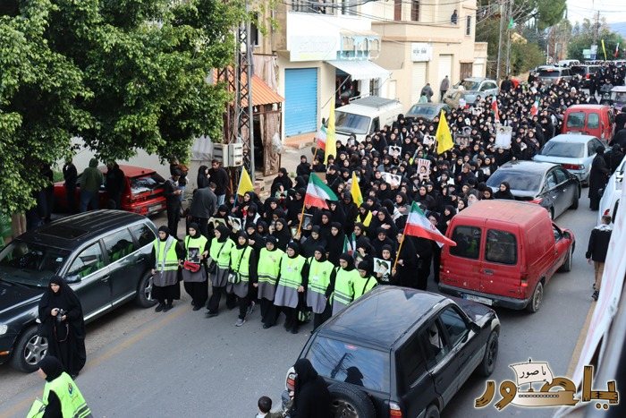 وقفة تضامنية ومسيرة حاشدة في دير قانون النهر تعظيما لشهادة الامام الخامنئي ونصرة للجمهورية الاسلامية