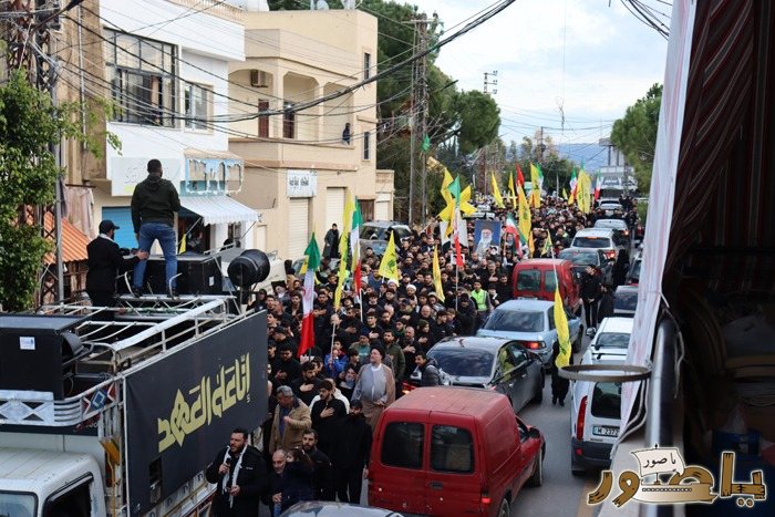 وقفة تضامنية ومسيرة حاشدة في دير قانون النهر تعظيما لشهادة الامام الخامنئي ونصرة للجمهورية الاسلامية
