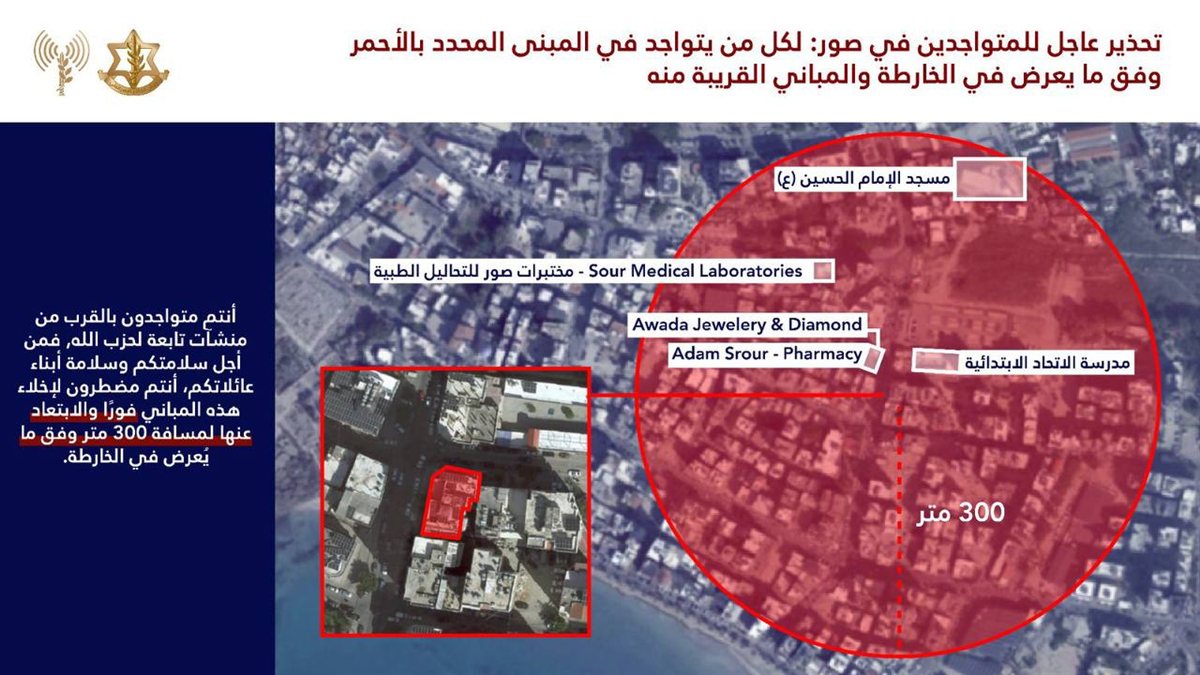 فرعي القـ رض الحسـ ن في مدينة صور مهددين ... الرجاء الابتعاد من المحيط بشكل كامل.