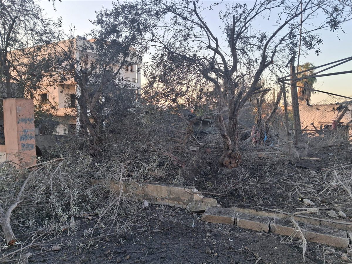 مشاهد صباحية للدمار جراء الغارات الأخيرة على بلدة أنصارية بعد انذارها امس