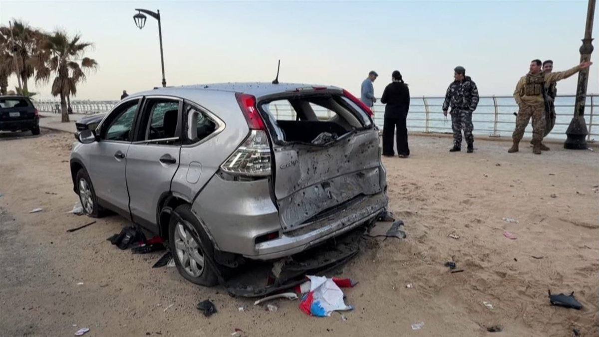 مشاهد صباحية من الرملة البيضاء بعد الاستهداف فجر اليوم