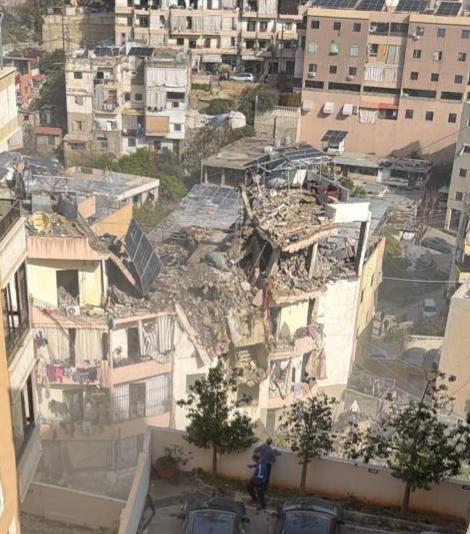 غارة استهدفت شقة سكنية في مشاريع الهبة في المية ومية - صيدا