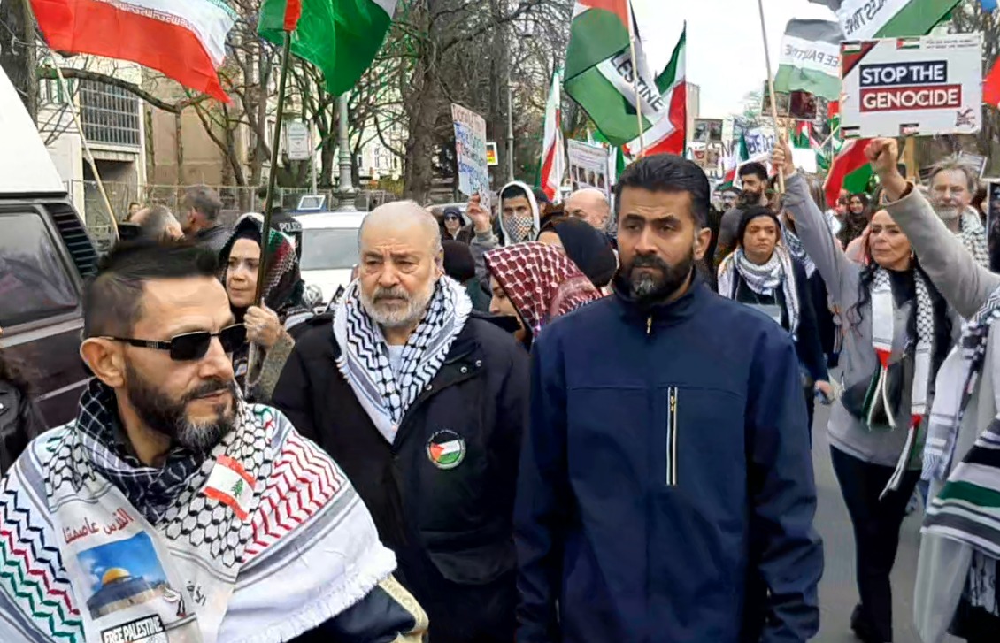 مظاهرة جماهيرية حاشدة في برلين تضامنا مع فلسطين وإيران ولبنان